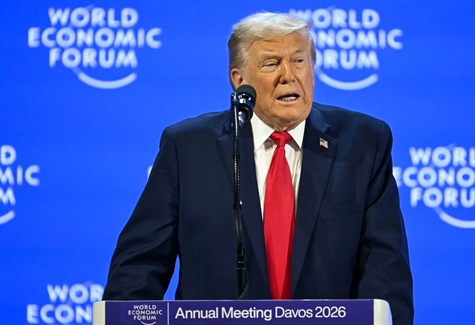 President Donald Trump, Wednesday WEF annual meeting in Davos, Switzerland.